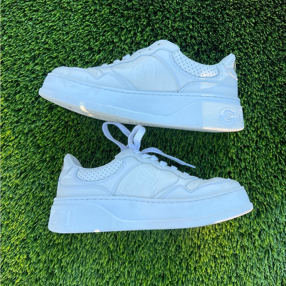 Gucci GG Monagram Embossed Leather Sneaker